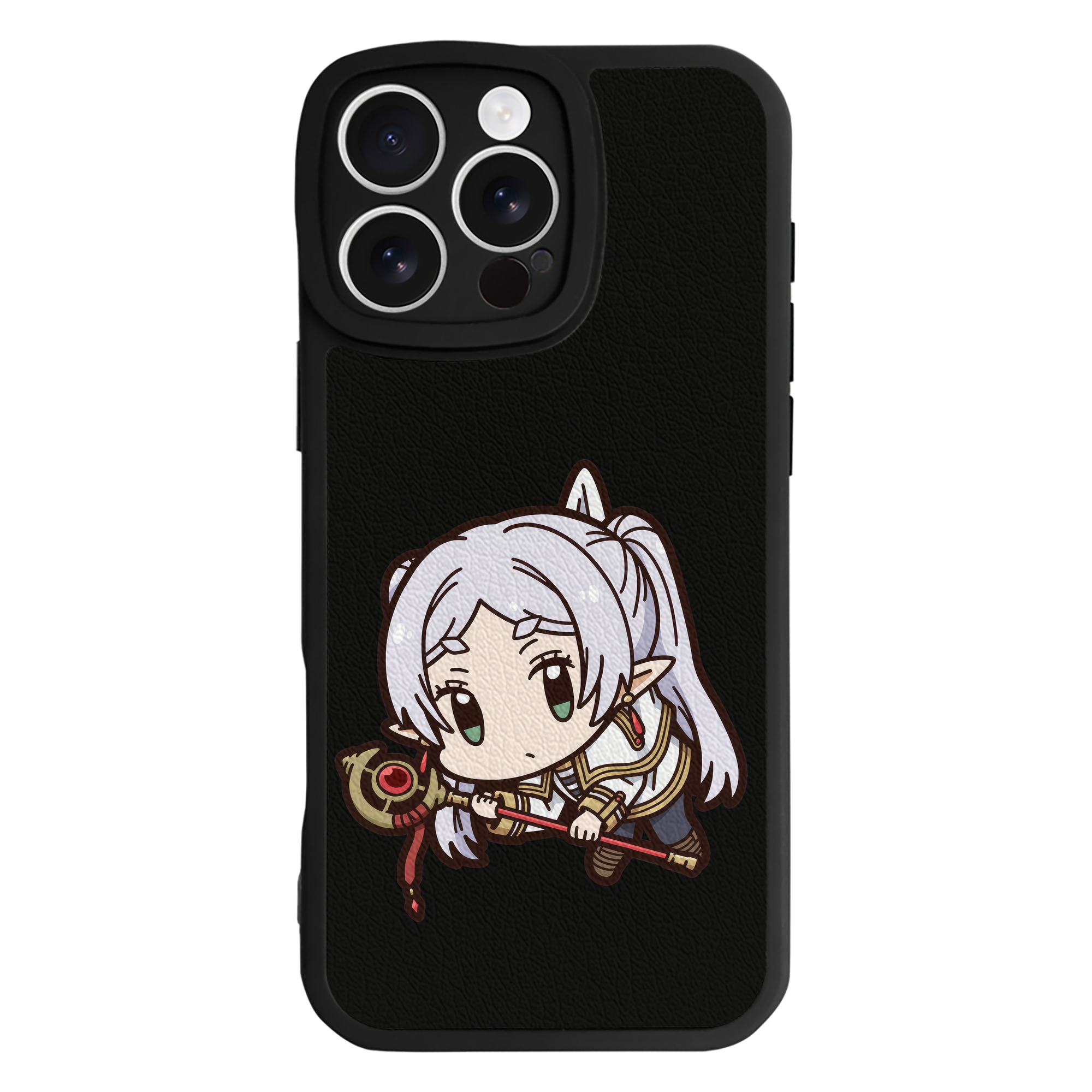 （画像用） 葬送のフリーレン Frieren 【iPhone 16シリーズ対応】シリコンスマホケース（レザー調） 材質：シリコン
